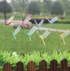 Tuin Decoraties 8 cm Kunstmatige Dragonfly Outdoor 3D Simulatie Dragonflys Stakes Yard Plant Lawn Decor Stick 50pcs / lot ZC194