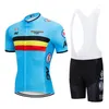 2021 Bélgica Ciclismo Jersey 9d Bib Set MTB Bike Shorts Terno Ropa Ciclismo Mens Verão Quick Seco Roupas de Bicicleta Maillot Culotte