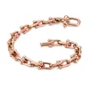 Link Chain CopperLink Cable Hands Bracelets For Women Men Rose Gold Silver Color Circle Bracelet Jewelry Gifts241S