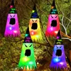 Halloween Decorations Hanging LED Lighted Glowing Ghost Hat Battery Operated for Garden Outdoor Indoor Tree KDJK2108