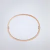 Titanium Bangle Bracelet For Fashion Wedding Bangles Rose Gold Thanksgiving Day Bracelets 4 CZ with box size 152225661594426