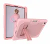 3 in 1 Tablet Case voor iPad Mini 4 5 6 Samsung T290 T220 T225 T307 Draagbare Siliconen Schokbestendige Kickstand PC Cover