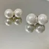 Nischdesign Pearl Stud Round Bead örhängen Temperament Enkel klassisk mode all-match ins kvinnliga smycken