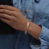 Wando 2pcs/lot 24k Gold Africa Jewelry Ethiopian Two Colour Bracelet Dubai Bangle for Women Kids Diy Charms Birthday Gifts Wb95 Q0719