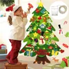 DIY Felt Christmas Tree Christmas Decoration for Home Navidad Year Christmas Ornaments Santa Claus Xmas Kids Gifts 211122