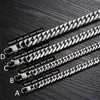 Halsband Mens Big Long Chainstainless Steel Silver Halsband Male Accessories Neckkedjor smycken på Fashion Steampunk2084