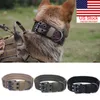 Dog Collars & Leashes Outdoor Hunting Tactical Adjustable Nylon Leash Metal Buckle Training Removable Pet