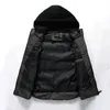 Gilet da uomo Gilet senza maniche Giacca impermeabile calda alla moda con cappuccio casual per l'autunno invernale