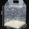 100pcs 15*15*18cm Transparent Gingerbread House Package Cookie Cake Candy Chocolate Box Wedding Favor Box For Apple