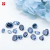 GIGAJEWE Colore blu Diamante moissanite a taglio rotondo VVS1 3-9 mm per la creazione di gioielli