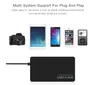 USB 3.0 Hub 4 Port High Speed ​​Data Transfer Convertor Support Mutli Systems Plug and Play Hubs Adapter