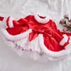 Bébé fille princesse robes enfants rouge Europe robe enfant en bas âge filles année de Noël habiller style infantile robes 210615