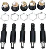 12 V 3A 5.5 x 2.1mm Plugues masculinos de plástico Acessórios de iluminação DC022 DC Power Soquete Feminino Jack Feminino Porca Adaptador Conector