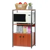 3 уровня Микроволновая печь стойка для хранения кухни для хранения полка шкаф в стойке хранения кабинета для рабочего стола