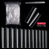 504PCS Pack Natural Clear False Acrylic Nail Tips Full / Half Cover French Sharp Coffin Fake Nails UV Gel Manicure Tools