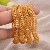 Bangle Annayoyo 24k 1pcs/Lot Gold Color Banles for Women African Bride Bransoletę Biżuteria Prezenty Indie Melv22