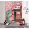 Grande tapisserie psychédélique fille tigre tapisserie style boho tapisserie maison mur chambre décoration couverture d'impression 210609