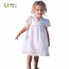 Coton enfant fille robe enfants 2020 été mignon brodé enfants vêtements blanc princesse coréen coton mince robe pour l'âge 3-10 Q0716