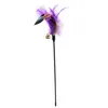 DHL Chirstmas Cat Toys Kitten Pet Teaser 38 cm Turkey Feather Interactive Sticky z Bell Drut Chaser Wand Sxjul11