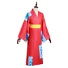 One Piece Wano Country Monkey D Luffy Costume Cosplay Kimono Abiti Vestito di Carnevale di Halloween Y0913236R