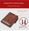 Genuine Leather Wallet 2021 Fashion Men's Anti Theft Male Business Card Holder Man Money Bag Purse Zipper Wallet