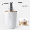 Bamboo Bathroom Accessories Sets Soap Dispenser/toothbrush Holder/tumbler/soap Dish Home Products 210423