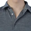 Herren-POLO-Shirt aus 100 % neuer Merinowolle, kurzärmelig, zweifarbig, leicht, T-Shirt mit Revers, Umlegekragen, V-Kragen, Knopf 210401