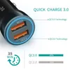 Fast Quick Charging Dual Ports QC3.0 36W Car Charger Power Adapters For IPhone 15 11 12 13 14 htc android phone gps