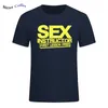 Instrutor do sexo engraçado criativo mens homens camiseta novidade manga curta o pescoço algodão casual t-shirt top t-shirt plus size 210410