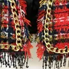 Fall / Vinter 2021 Metallkedja Tassel Sequin Fringe Plaid Tweed Short Jacket Coat O114 Kvinnors Jackor