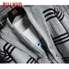 Ruihuo Paski Casual Cardigan Męski Sweter Mężczyźni Odzież Zima Ubrania Człowiek Koreański Dznitwear M-2XL 211014