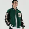 Coletes Masculinos 2021 Hip Hop Masculino Jaquetas de Beisebol Furry Bone Patchwork Color Block Feminino Harajuku Estilo Universitário Casacos Bomber