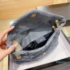 Folds Sheepskin Women Denim Blue Shoulder Bag Chain Crossbody Luxurys Designer Handbags Envelope Messenger Bags Flap Clutch Purse