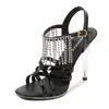 Dames Casual zomer open-teen schoenen Femmes Hauts Talons Classic Black High-Haked Stilettos Dress