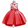 Été fleur filles robe princesse robes de soirée de mariage enfants enfants robe de bal Vestidos bébé noël enfants vêtements Q0716