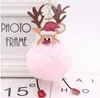 Christmas Gift Keyring Plush Keychain Pendant Cartoon Elk Luggage Decoration Key Chain Xmas Party Ornaments 13 colors for women girls