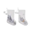 Christmas Stockings with Snowflake Pine Large Gift Bag Xmas Tree Hanging Ornaments Fireplace Decorations PHJK2108