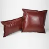 Luxury Oil Wax Pu Leather Cushion Cover Soffa Midje kudde 30x50/45x45/40x65/50x50/55x55/60x60cm Hem Dekorativ kuddkudde/Dekorativ