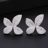 missvikki 21*21mm 7 Colors original Full Crystal Stud Earrings boucle d'oreille femme Romantic Luxury Brand Accessories