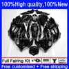 Glossy black Fairings For SUZUKI KATANA GSXF 600 750 CC GSX600F GSXF750 GSXF-600 17No.1 600CC 750CC GSX750F 98 99 00 01 02 GSXF-750 GSXF600 1998 1999 2000 2001 2002 Body