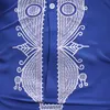 Ethnic Clothing Blue African Dashiki Print Dress Shirt Men 2021 Brand Streetwear Longline Clothes Slim Fit Long Sleeve Chemise Homme