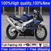 Motorfietsverbarstingen voor Aprilia RSV 1000 R 1000R RSV1000R MILLE RV60 Cowling Dark Blue Hot 9NO.31 RSV-1000 RSV1000 R RR 03 04 05 06 RSV1000RR 2003 2004 2005 2006 Body Kit