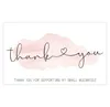 50pcs/Bag Thank You Greeting Cards Baking Bags Gift Package Box Business Decor Festive Party Supplies