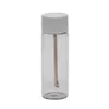 2021 new Glass Snuff 4pcs/lot Clear/Brown metal Vial Spoon Spice Bullet Snorter box storage bottle Pill box mixed color