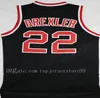 22 Clyde Drexler Jersey Black Red 34 Hakeem Olajuwon White Blue Stripe 3 Steve Francis Basketball Jerseys Retro Throw back Size S-2XL