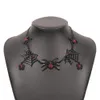 2021 90s Punk Araignée Pendentif Cristal Colliers pour Femmes Goth Vintage Mode Charme Épines Clavicule Collier Y2K Bijoux Cadeau