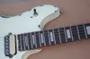 Fabryka hurtowa biała retro gitara elektryczna z odcięciem przełącznika, Floyd Rose