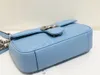 Klassisk högkvalitativ lyxdesignväska handväska två g marmont vågmönster kedja axelväskor dam läder crossbodys gratis fartyg