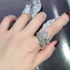 Vintage Lab Diamond Finger Ring 925 sterling silver Party Wedding band Rings for Women Men Promise Birthday Jewelry Gift