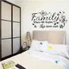 Wandaufkleber, modischer Wohnzimmer-Hintergrundaufkleber mit englischem Alphabet, Familienthema, kann entfernt werden, ohne Spuren zu hinterlassen